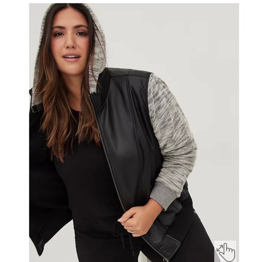 Torrid Faux Leather Bomber Jacket- Size 2